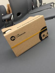 The 'I Am Cardboard' lens allows wearers to be transported to a new location (Courtesy of D.Martin).