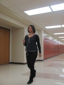 Alexis McFarlin sings and dances her way through the halls of Huntley High School. (Yazmin Dominguez, Voice)