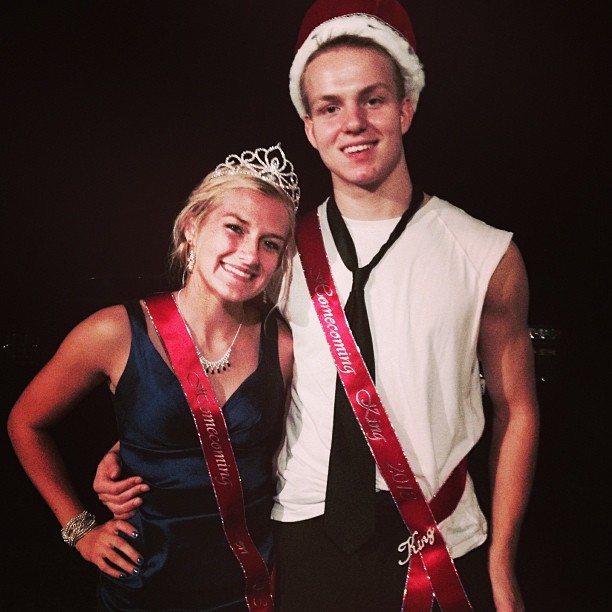Courtney Kampert and Zach Gorney crowned Homecoming King and Queen. Courtesy of Courtney Kampert