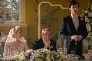 Amanda Abbington stars as Mary Morstan, Martin Freeman as John Watson and Benedict Cumberbatch as Sherlock Holmes in "Sherlock" on PBS' (Courtesy of MCT Campus)