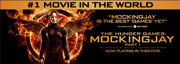 Movie Poster for The Hunger Games: Mockingjay Part I (Courtesy of www.facebook.com/TheHungerGamesMovie/)