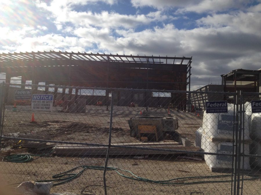 Construction of the athletic field house (S.Henderson).