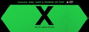 Ed Sheeran's recent album "X"featuring the song "Thinking Out Loud" (Courtesy of facebook.com/EdSheeranMusic)