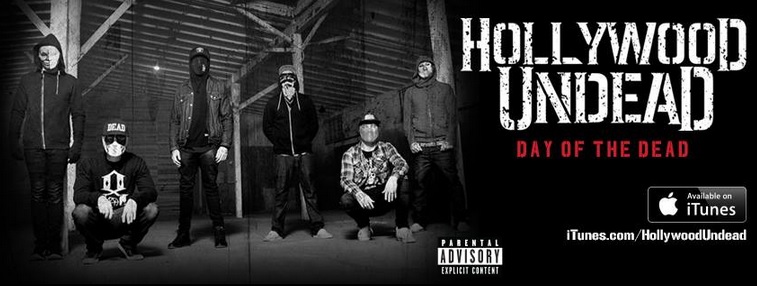 Hollywood Undead releases their new album Day of the Dead available now on iTunes and other downloadable websites (Courtesy of www.facebook.com/hollywoodundead).