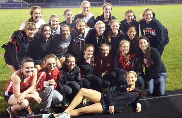 Girls track and field team win conference title