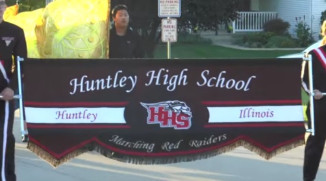 HHS Marching band performs during the annual HHS homecoming parade (courtesy to HHS TV Productions.)