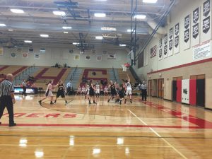 Abbey Brown finishes a lay-up versus Jacobs. The Red Raiders won 76-46.