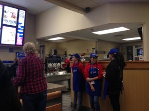 Members of HHS's Marching Band volunteered at Culver's