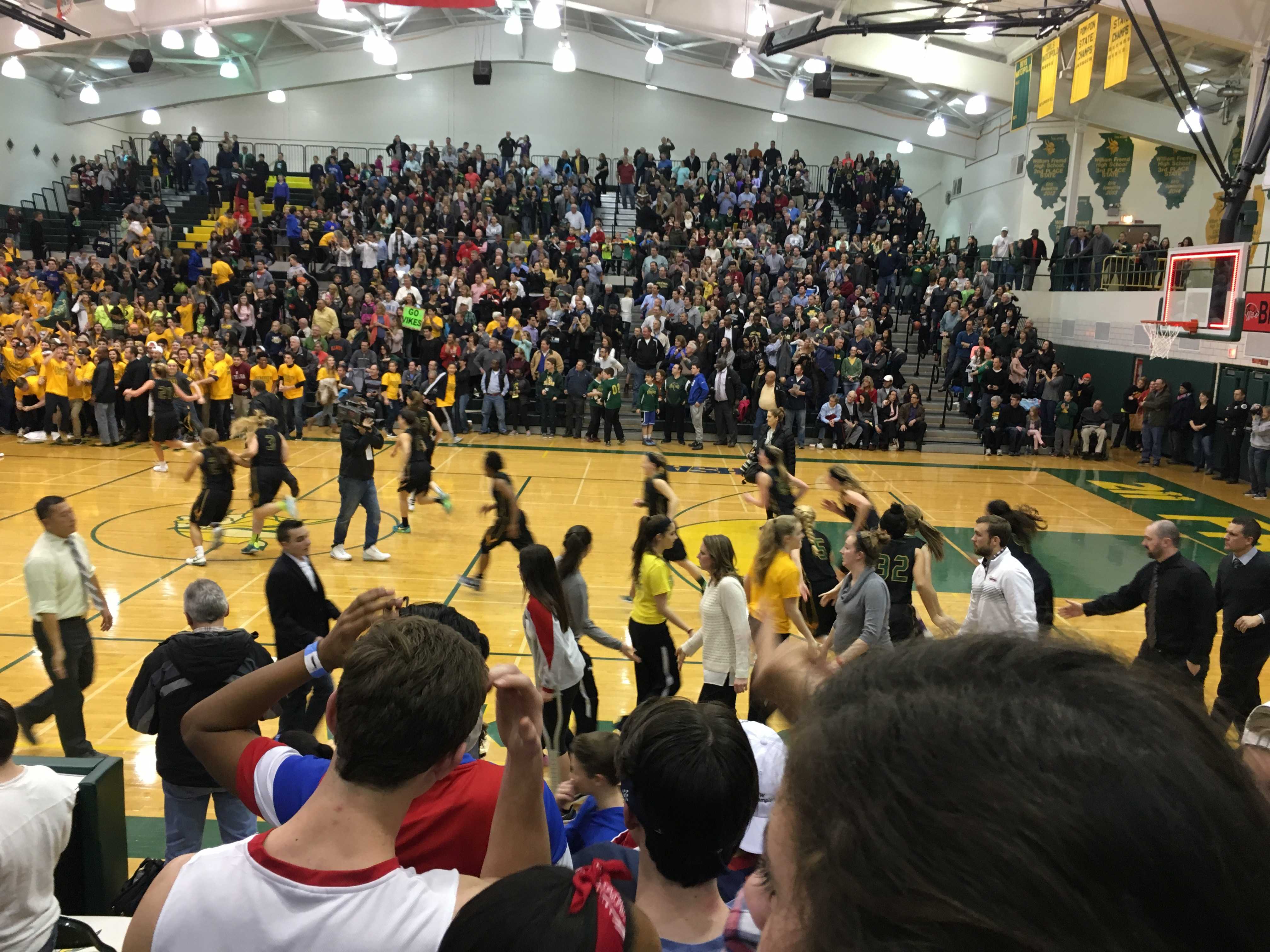 The crowd looks on after the Red Raiders were defeated by Fremd (D. King).