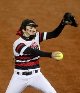 Sophomore Tiffany Giese has a 2.35 ERA, 144 strikeouts, and holds her opponents to a .229 batting average (Courtesy of Sarah Nader/nwherald.com). 