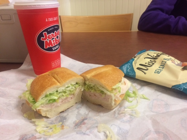 A Turkey and Provolone Sub from Jersey Mikes (E. Kubelka).