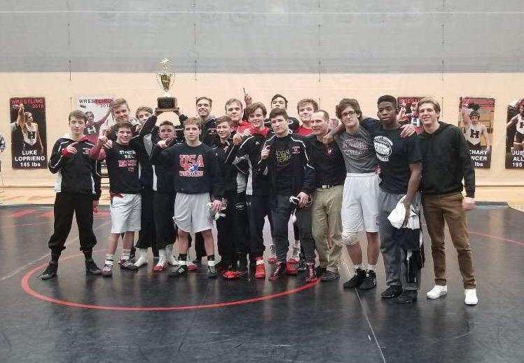 HHS Wresting defeats Crystal Lake Central to become Fox Valley Conference Champions