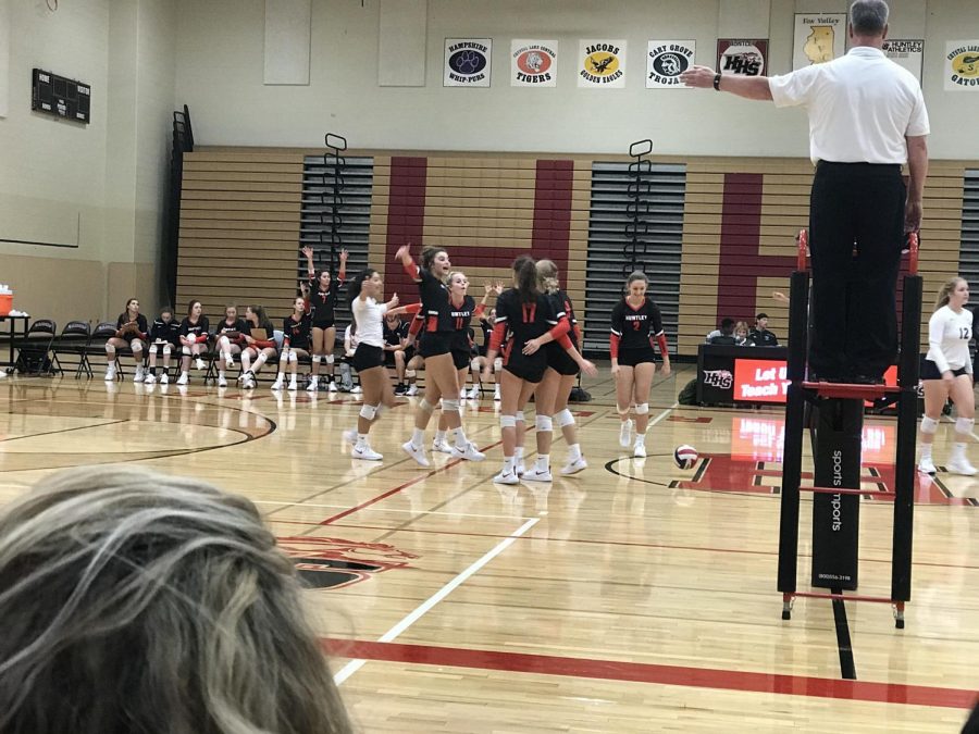 The+%28Wild%29cat+is+out+of+the+bag%3A+Huntley+volleyball+beats+West+Chicago