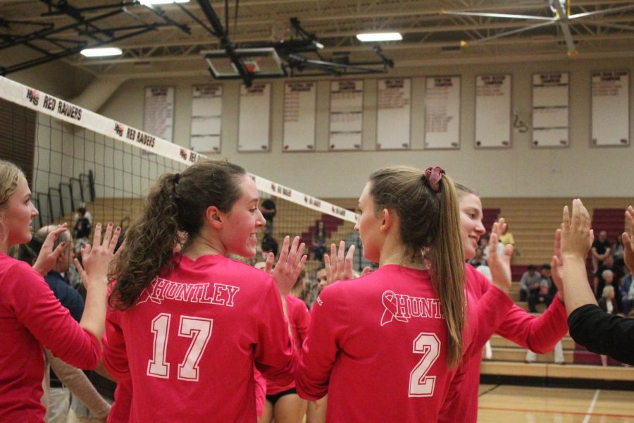 Girls Volleyball for Breast Cancer Awareness by Elizabeth Kim