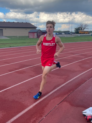 Freshman Tommy Nitz performs a trial run during practice.