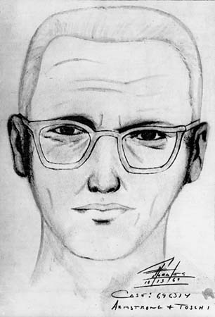 ZODIAC-C-14DEC99-SC-HO--Police sketch of the man suspected of being the Zodiak Killer, 1969.