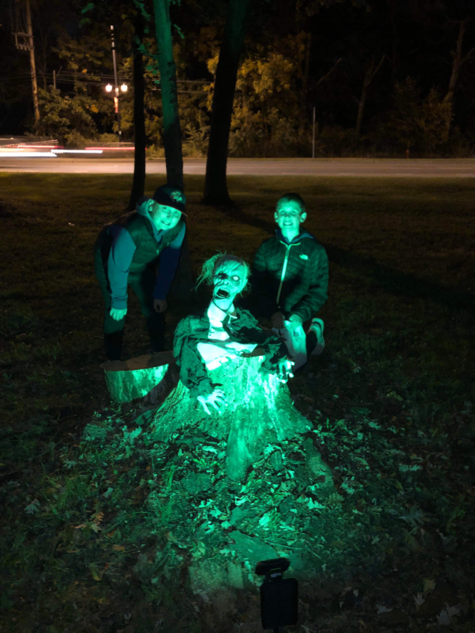 The recycled decorations were used for a haunted trail at Deicke Park. (Courtesy of Laura Johnson)