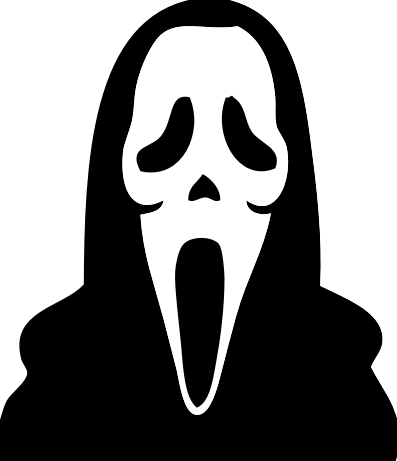 The Scream movie franchise is famous for the iconic "ghostface" killer.