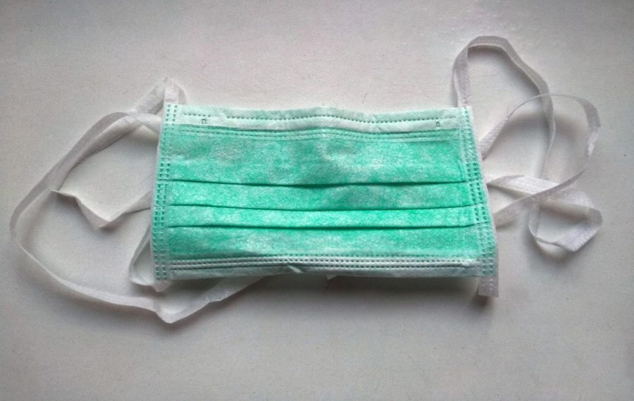 A surgical mask that some students choose to wear to school