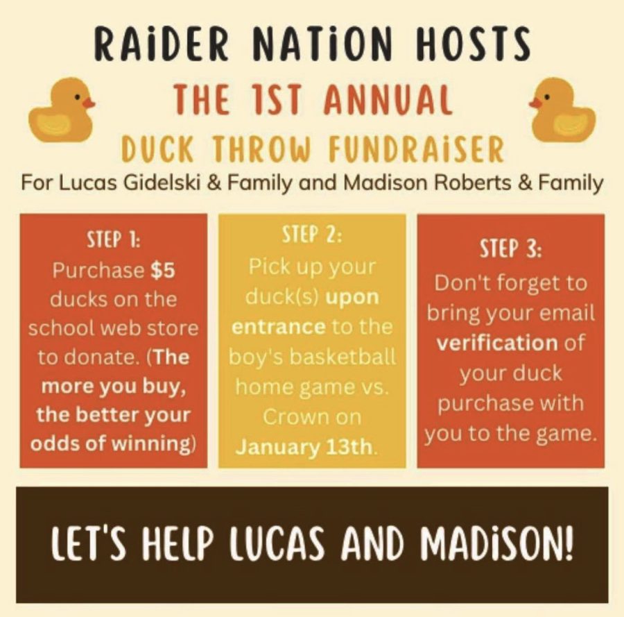 Freshmen Gidelski and Roberts will both be at the duck toss during the boys basketball game Jan. 13.