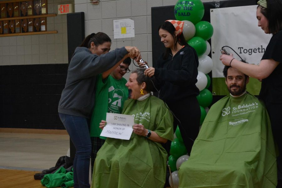 DJ Quick just after shaving his head to bring awareness to cancer patients. 