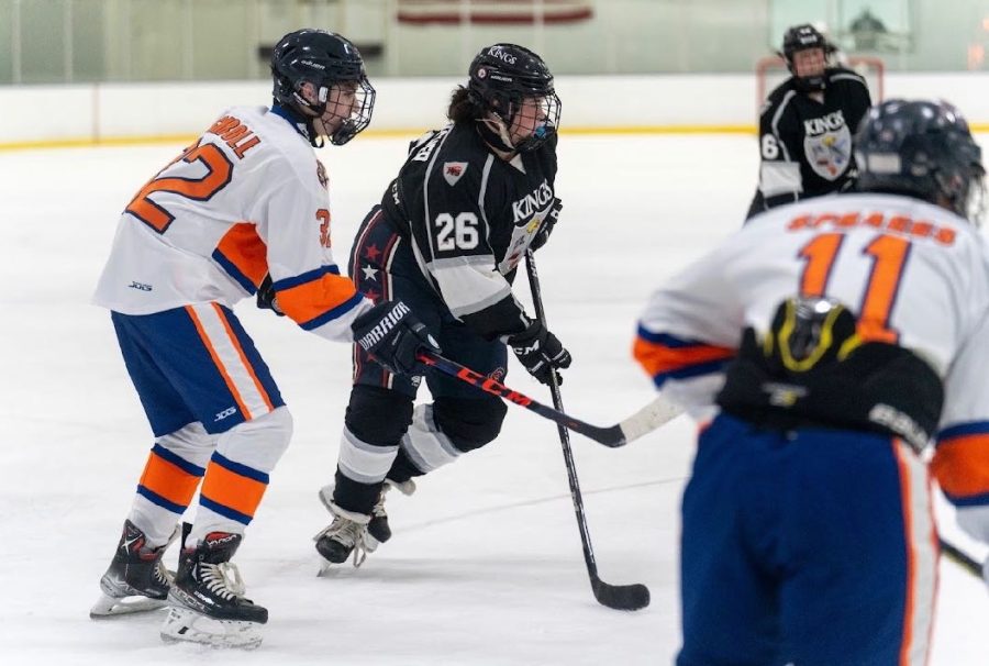 Rachel Schumacher now plays on Huntley's Kings hockey team.