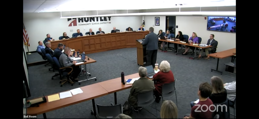 The board meeting was broadcasted over Zoom to show the board's next steps as superintendent Rowe leaves.