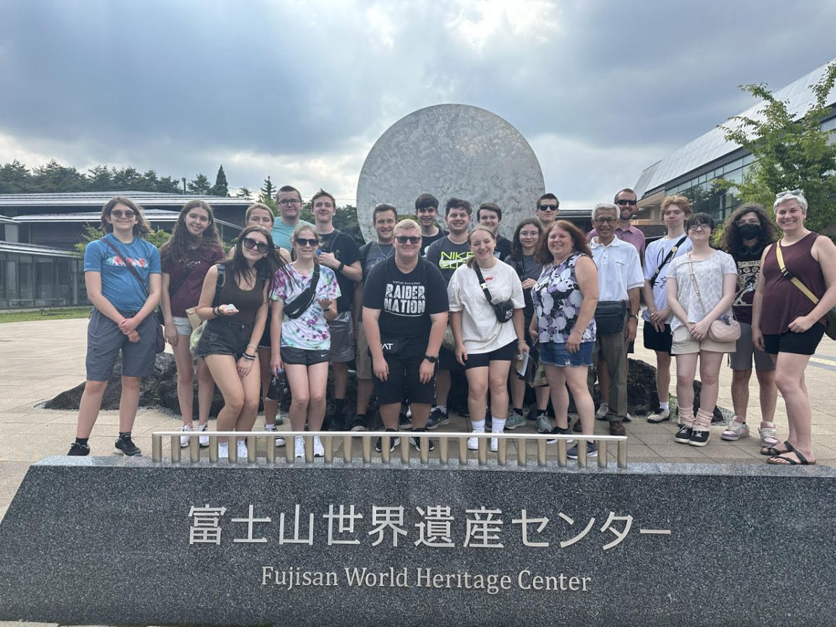 Anne Sharkey with students in Japan 2023.