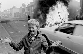 The Belfast Riot taken by Chris Steele-Perkins, the album’s cover.