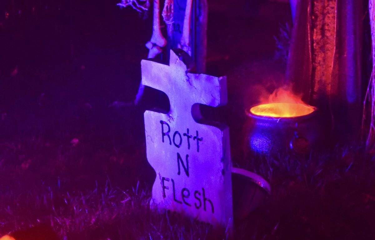 "Rott N. Flesh" gravestone.