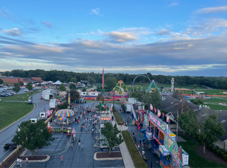 View of Huntley Fall Fest from the top of the ferris wheel. 