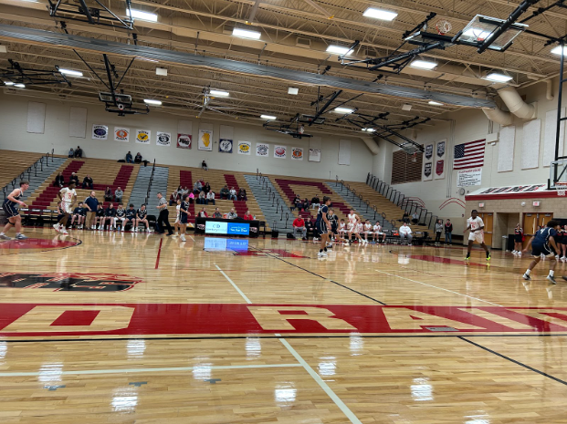 Huntley High School's JV boys basketball team versus Cary Grove in the first game of the season.