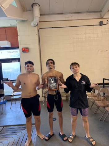 Senior Dylan Elliot competes on the HHS boys swim team.