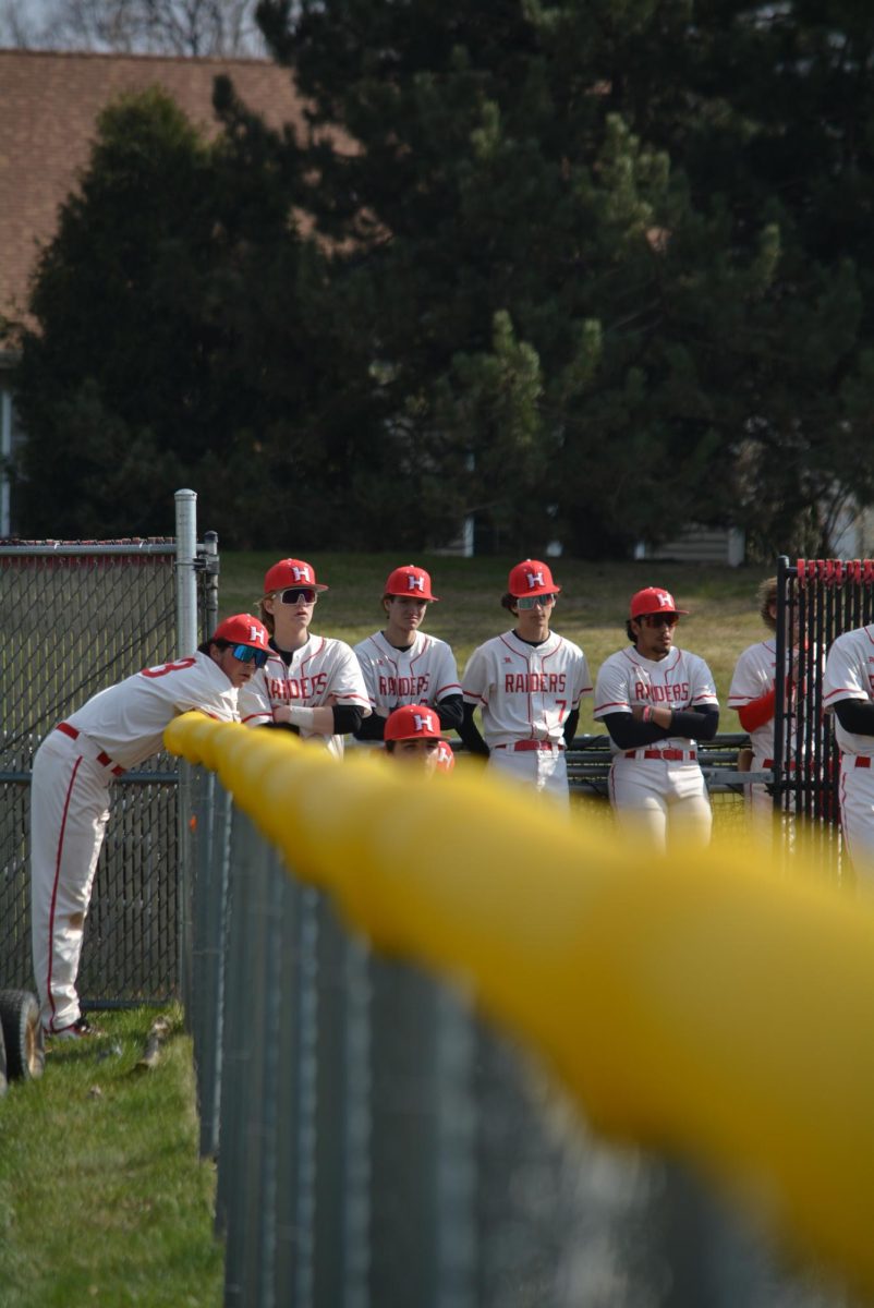 The Red Raider baseball team waiting for their game to begin.